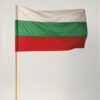 Знаме на България 60/100 см. за външни условия с дървена дръжка 115 см.