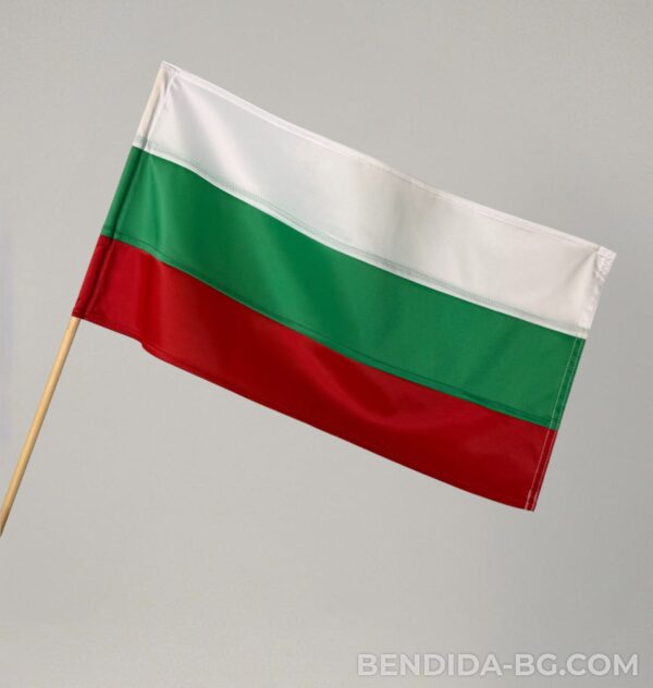 rb-s-pruchka-flag-textile Знаме на България 20/33 см. за външни условия