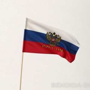 Знаме на Русия с герб 30/50 см.
