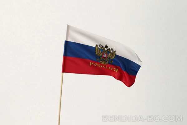 Знаме на Русия с герб 30/50 см.
