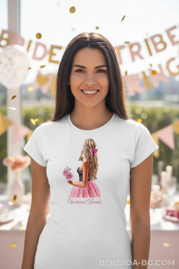 14.jpeg Тениска за моминско парти - “Bridesmaid” - персонализирана