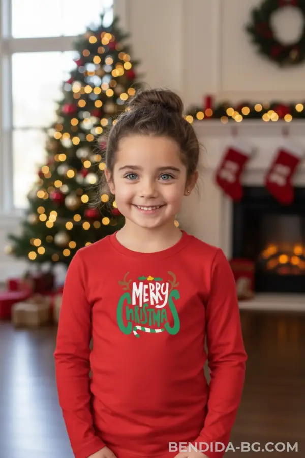 1760626720819919.png Детска коледна червена блуза Merry Christmas – за момиче и момче