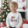1760635731942867.jpg Детска коледна бяла блуза „Merry Christmas“ с цветна щампа-за момиче и момче