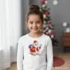 1760680794208696.jpg Детска коледна бяла блуза с Дядо Коледа на зимно приключение - за момиче и момче