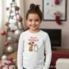 1760680822882462.jpg Детска коледна бяла блуза с елен и пингвин - за момиче и момче