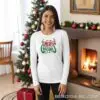 1760694924957017.jpg Коледна дамска бяла блуза с надпис „Merry Christmas“ и рога на еленче