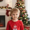 1760697237191673.png Детска коледна червена блуза с надпис „Merry Christmas“- за момиче и момче