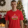 Коледна мъжка червена тениска с надпис “Merry Christmas“