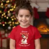 176165404954919.png Коледна детска червена тениска за момче и момиче с надпис 'Весела Коледа'