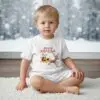 1761715319241881.jpg Коледна детска бяла тениска за момче и момиче с шейната на Дядо Коледа