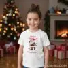 Коледна детска бяла тениска  за момче и момиче с надпис 'Весела Коледа'