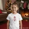 Коледна детска бяла тениска за момче и момиче с надпис “Merry Christmas“