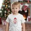 Коледна детска бяла тениска за момче и момиче с надпис “Merry Christmas“