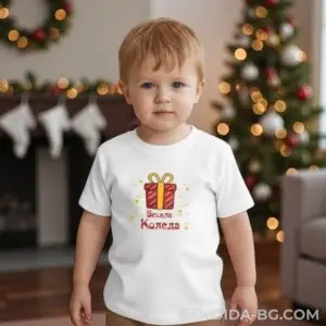 1761715348172194.jpg Коледна детска бяла тениска за момче и момиче с подарък