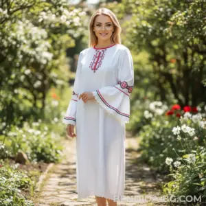 1762507042266651.png Дамска дълга фолклорна риза със сублимационен печат и дантела