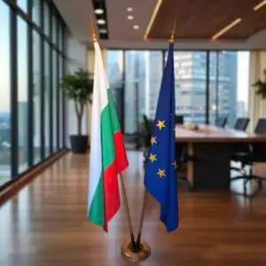 Интериорна двойна стойка за знамена