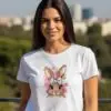 1j.jpg Великденска дамска тениска -„Кокетно зайче“