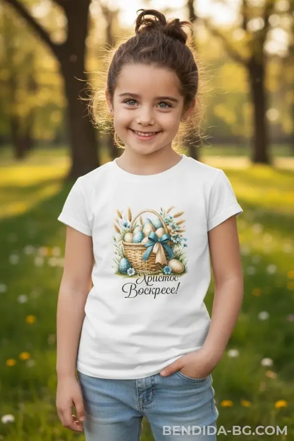 8d.jpg Великденска детска тениска -„Празнична кошница“