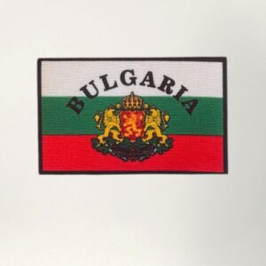 Нашивка знаме на Република България с герб и надпис България 5/8 см.