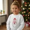 Детска коледна бяла ватирана блуза с надпис „Merry Christmas“- за момиче и момче