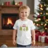 Коледна детска бяла тениска за момче и момиче с надпис “Merry Xmas“