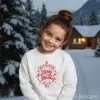 Детска коледна бяла ватирана блуза с надпис „Merry Christmas“- за момиче и момче