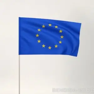 Знаме на Европейски съюз 30/50 см. за външни условия с дървена дръжка