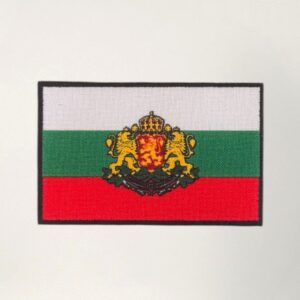 Нашивка знаме на Република България с герб 5/8 см.
