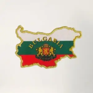 Нашивка карта на България с герб- 5/6 см.