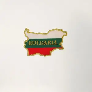 Нашивка карта на България с надпис Bulgaria- 5/6 см.