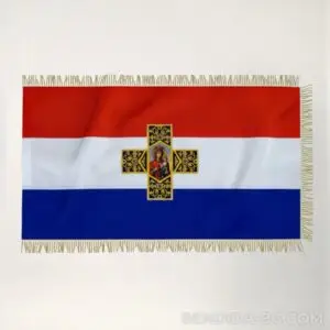 Самарско знаме 70/120 см. с ресни - двулицево