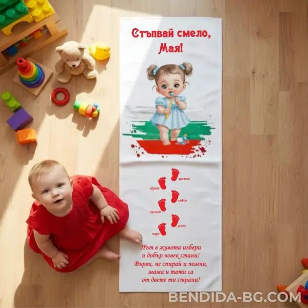 Платно за прохождане „Нежни първи стъпки“ - 45/150 см.