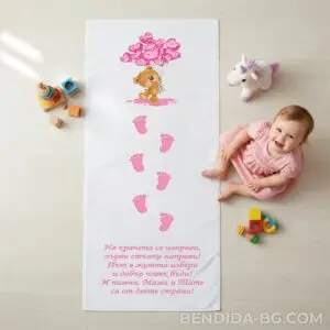 Платно за прохождане „Мечето на любовта“ - 45/150 см.