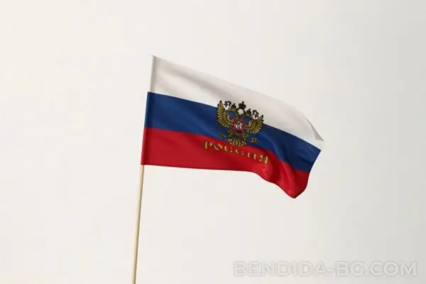 Знаме на Русия с герб 50/83 см.