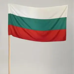 Знаме на България 60/100 см. за агресивни външни условия с дървена дръжка 115 см.
