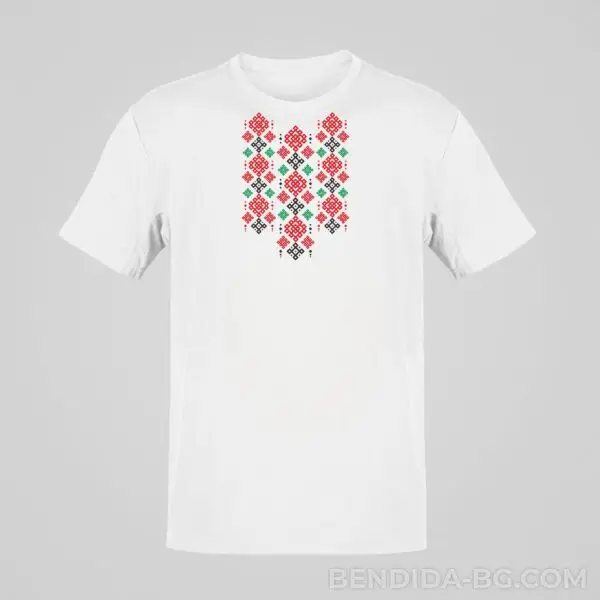 teniska-s-tricvetna-shevica.jpg Мъжка тениска с шевица - „Родов корен“