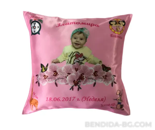 Възглавничка със сублимационен печат за новородени