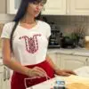 Престилка за готвене с  фолклорни шевици -  „Житен дар“