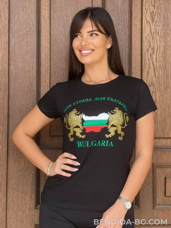 viber_izobrazhenie_2023-09-25_10-19-05-360.jpg Дамска тениска с печат “Моя страна, моя България!” в черно