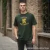 Мъжка тениска с печат "Свобода или Смърт" в зелено