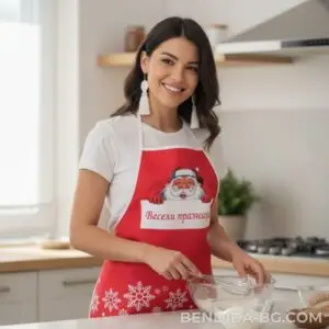 Коледна престилка - сняг от пудра захар и щипка любов